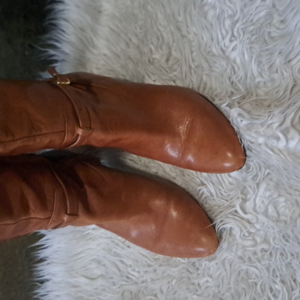 RALPH LAUREN Leather Brown Stunning Boots As Is - Picture 2 of 9